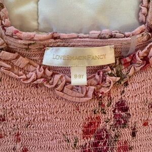 LoveShackFancy Blush and Rose Smocked Dress